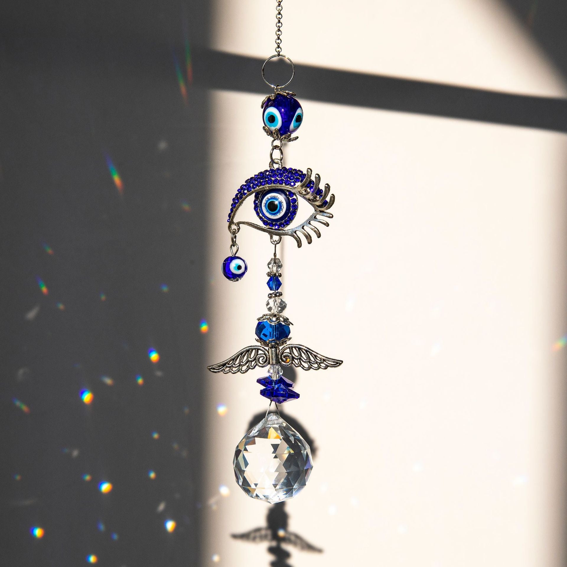 Evil Eye Sun Catcher – Protego, Clear Quartz