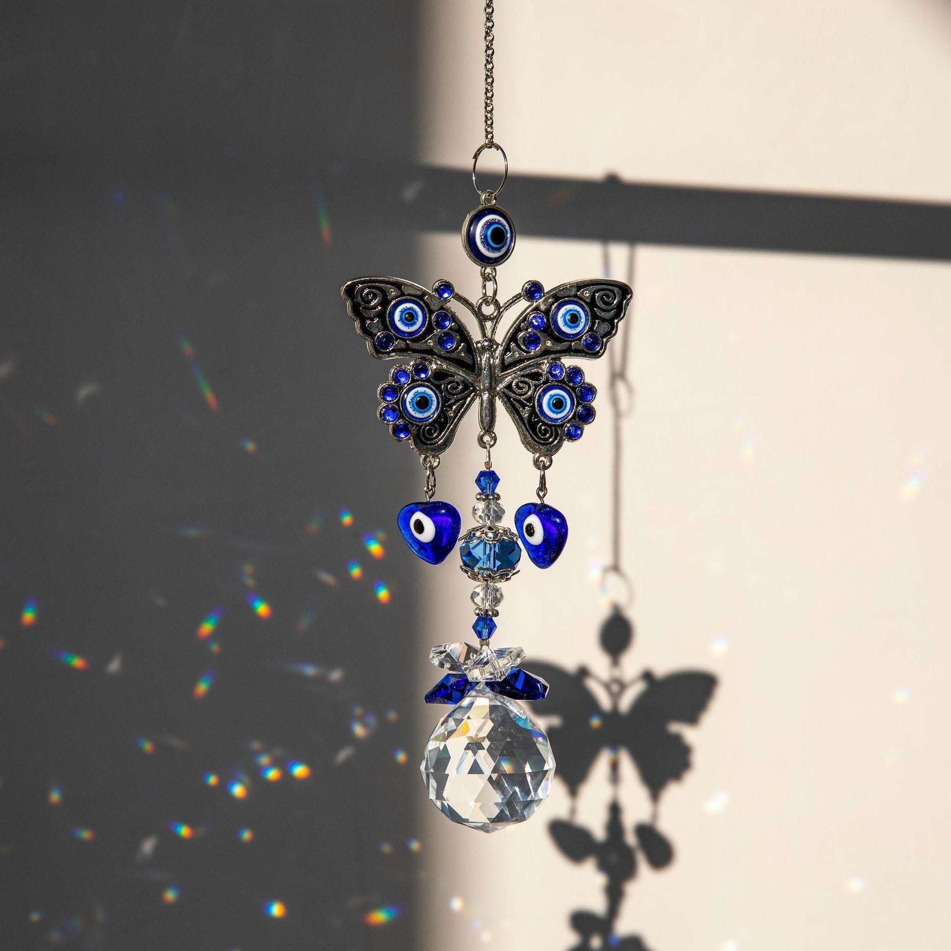 Evil Eye Sun Catcher – Protego, Clear Quartz