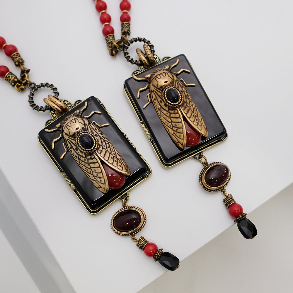 Collier Agate – Cigale Dorée