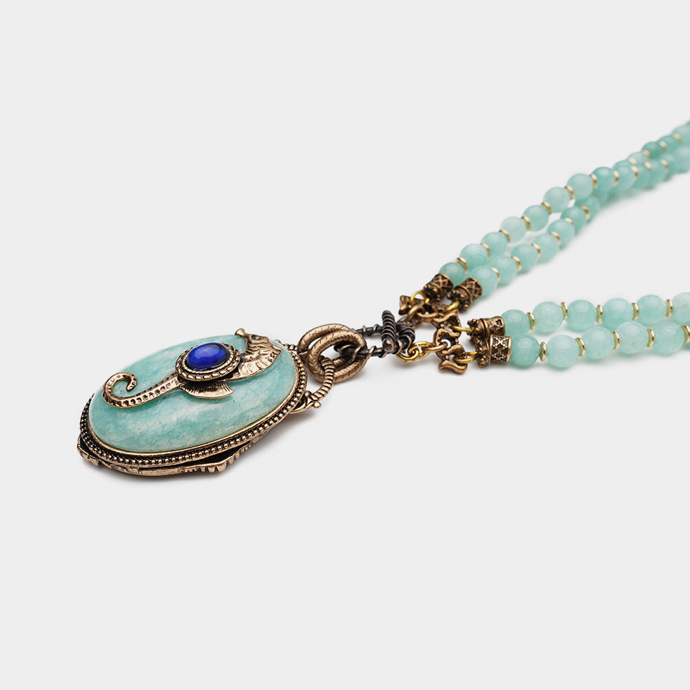 Collier Amazonite – Hippocampe