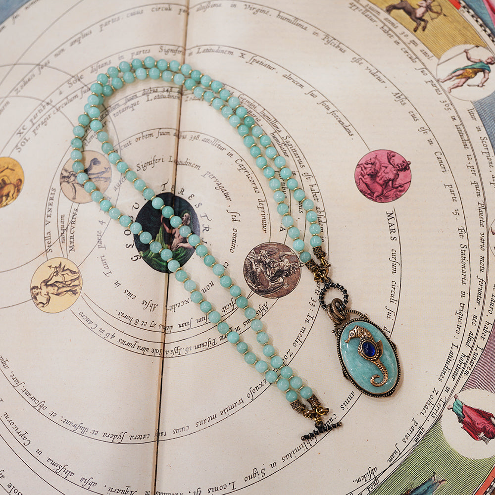 Collier Amazonite – Hippocampe