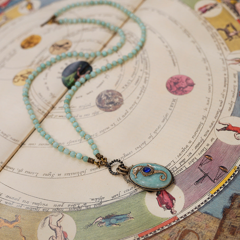Collier Amazonite – Hippocampe