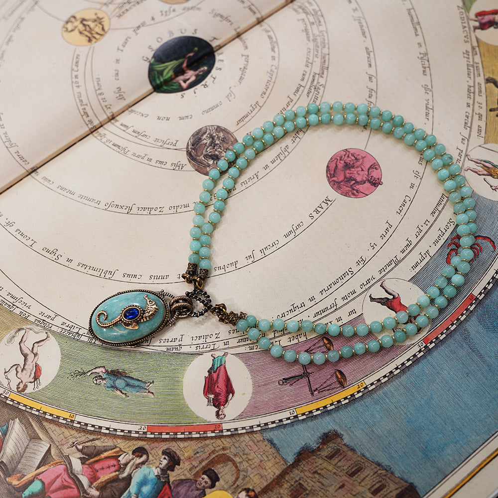 Collier Amazonite – Hippocampe