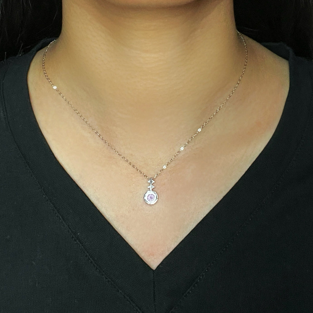 Collier Améthyste – Élixir de Lumière, Argent