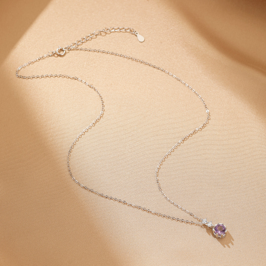 Collier Améthyste – Élixir de Lumière, Argent