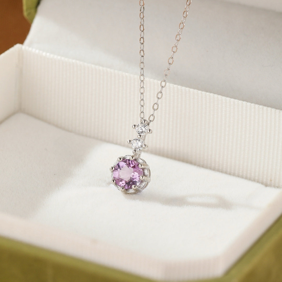 Collier Améthyste – Élixir de Lumière, Argent