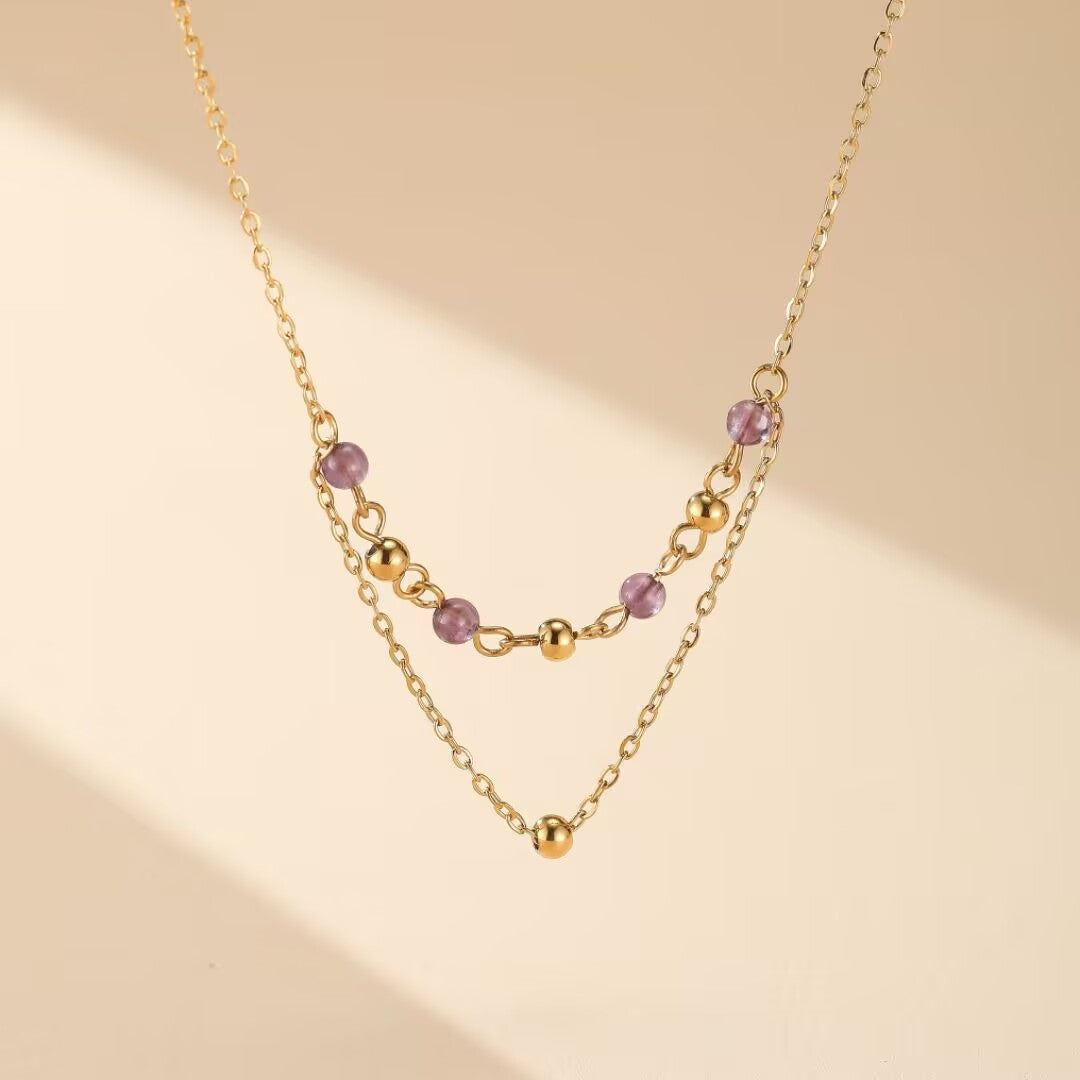 Collier Améthyste – Reflets de Minuit