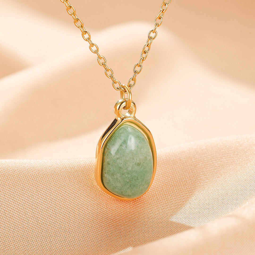 Collier Aventurine – Éclat Serein
