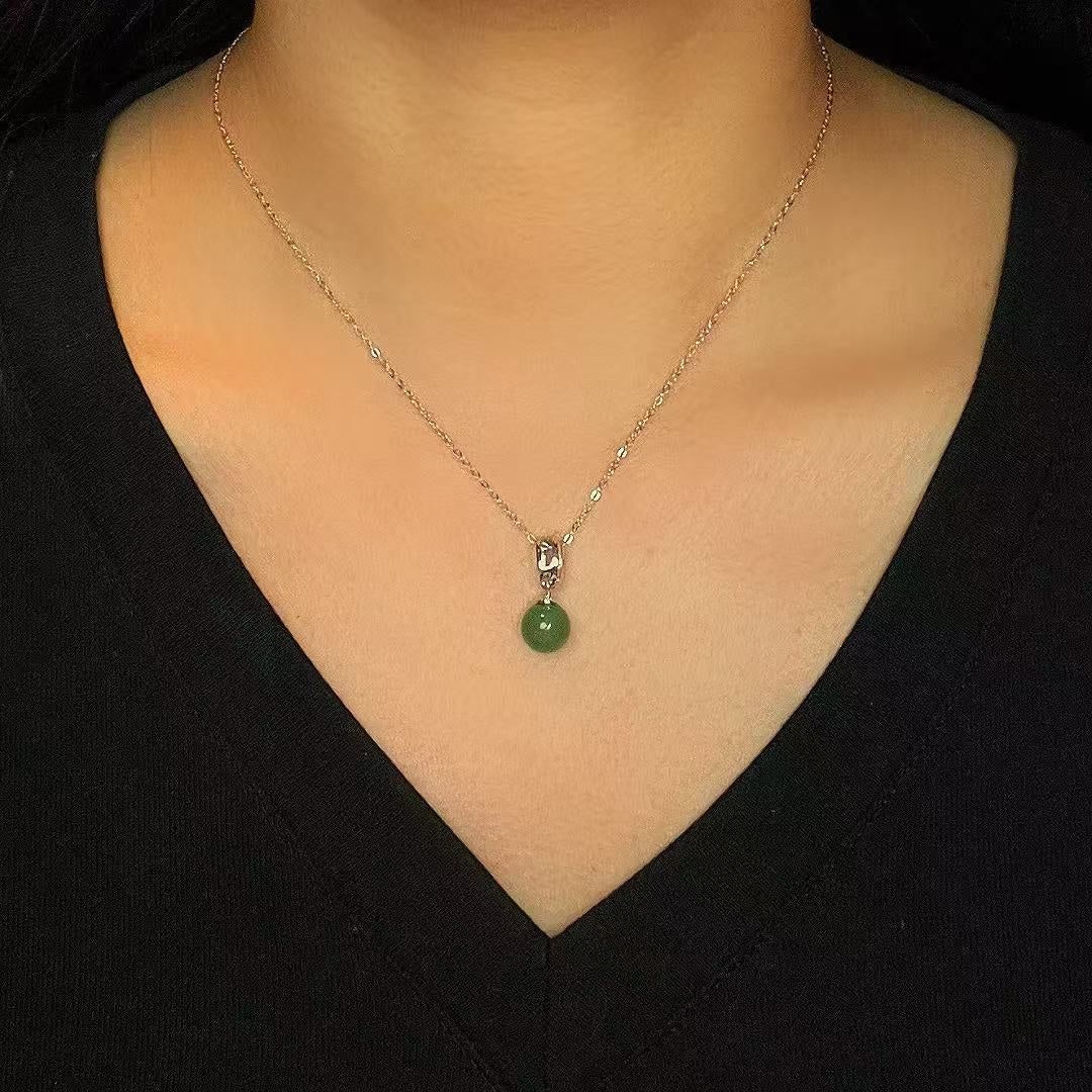Aventurine Necklace – Harmony Drop, Silver