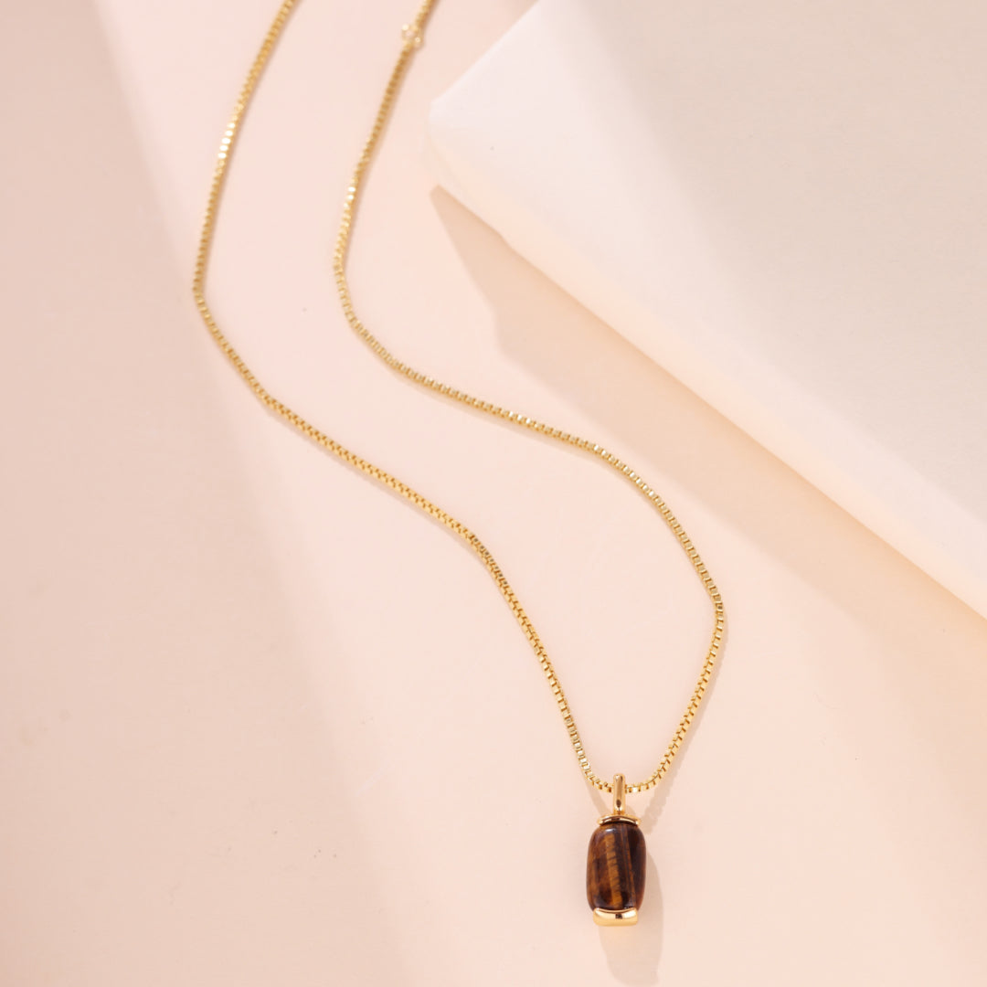 Collier Aventurine ou Œil de Tigre – Éclat de Paix