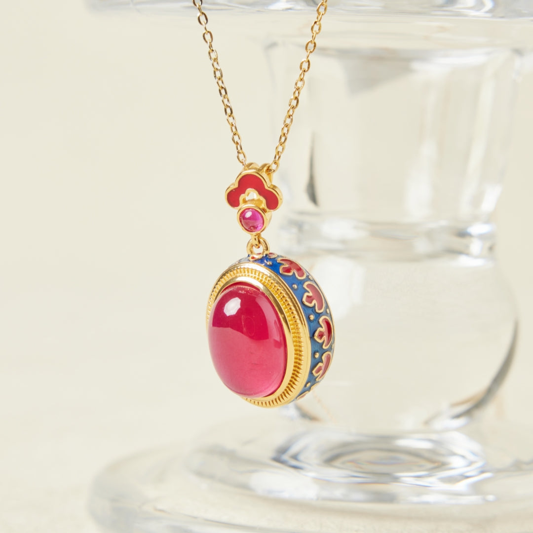 Collier Cornaline – Abondance, Argent Plaqué Or
