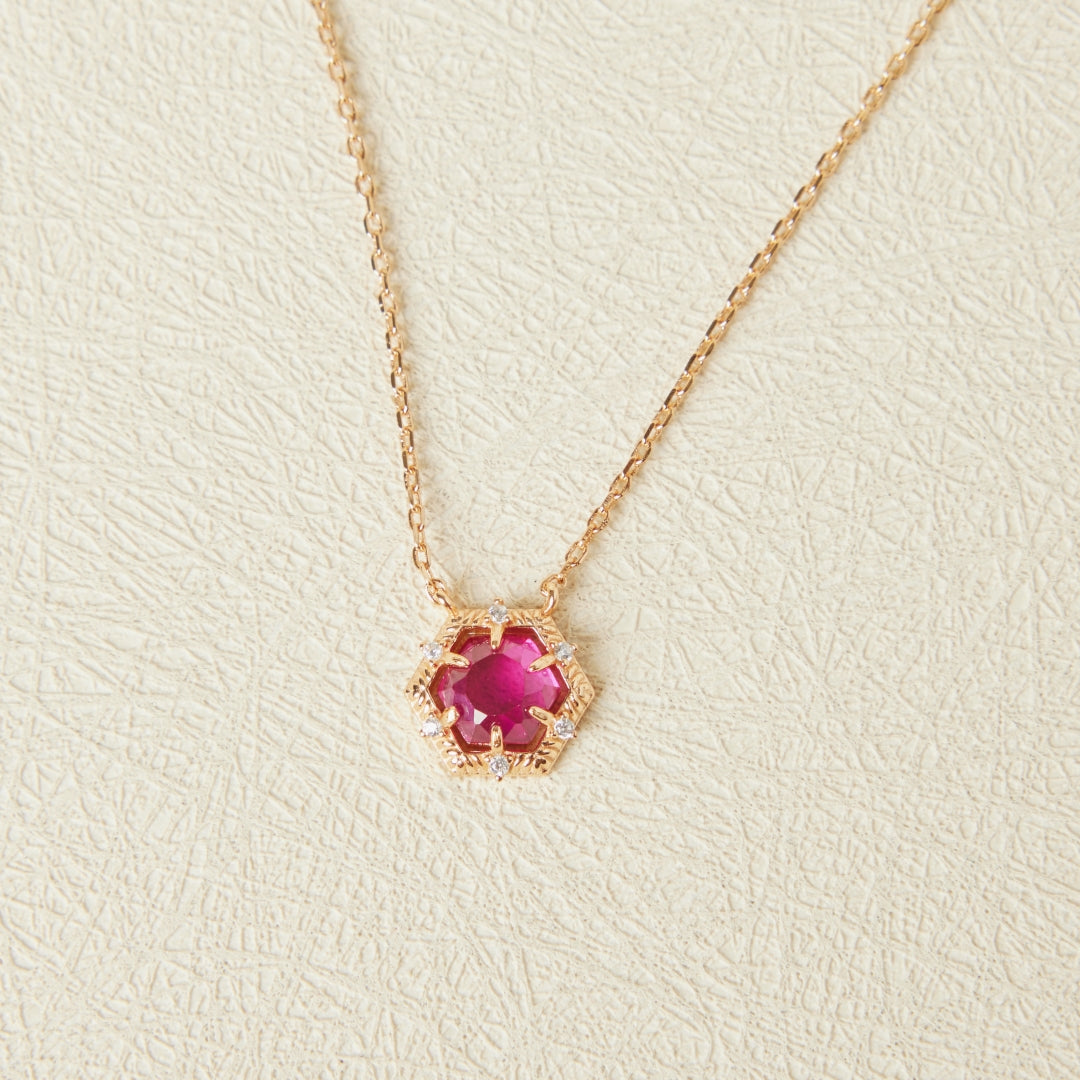 Collier Cornaline – Charm Passion, Argent Plaqué Or