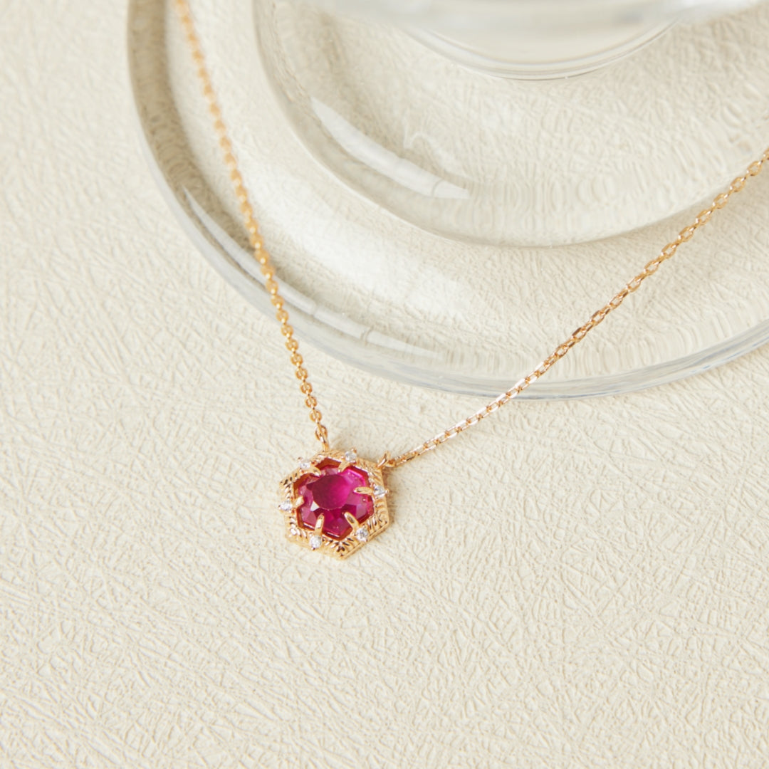 Collier Cornaline – Charm Passion, Argent Plaqué Or