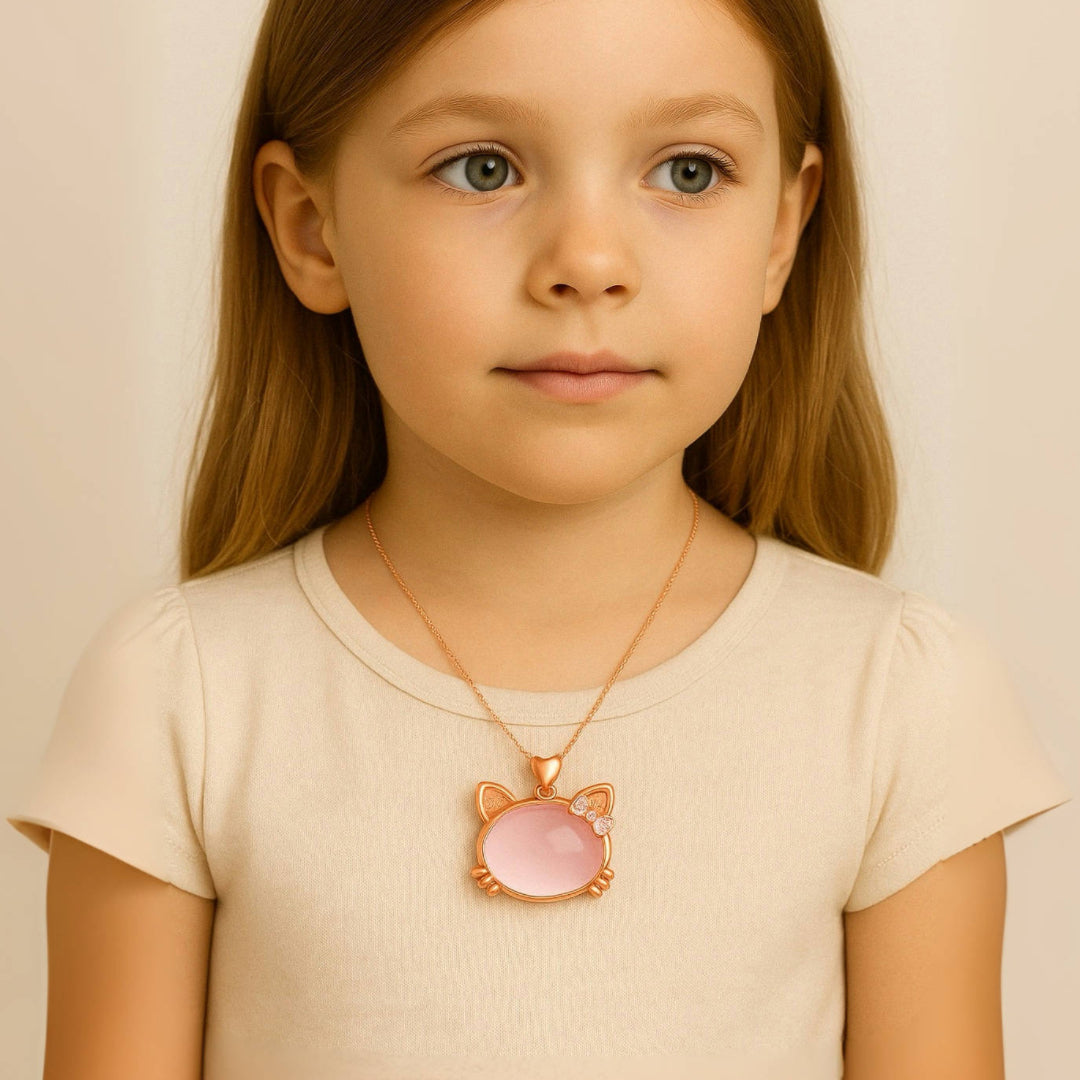 Rose Quartz Children's Necklace – Kitty Love
