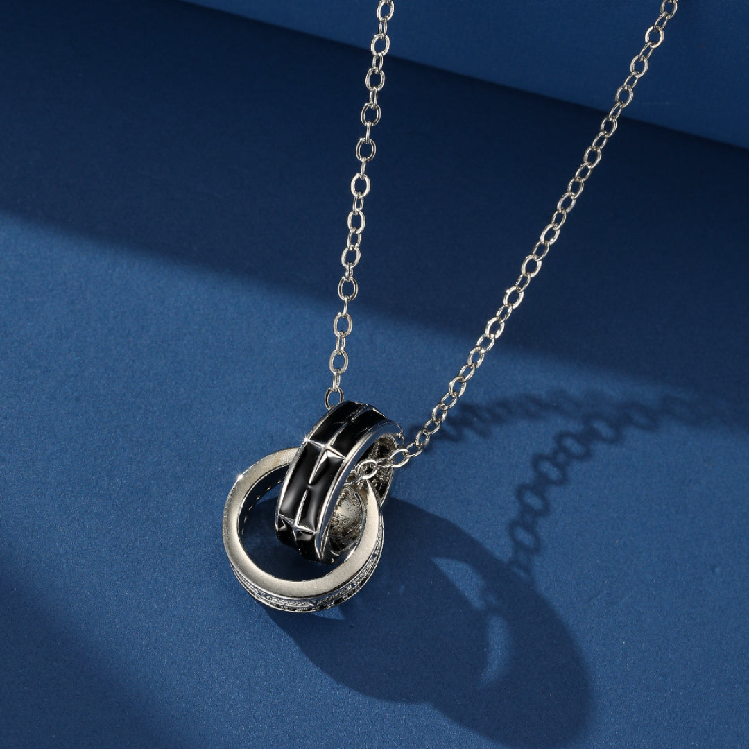 Collier Homme Infini – Cercle des Étoiles, Argent 925