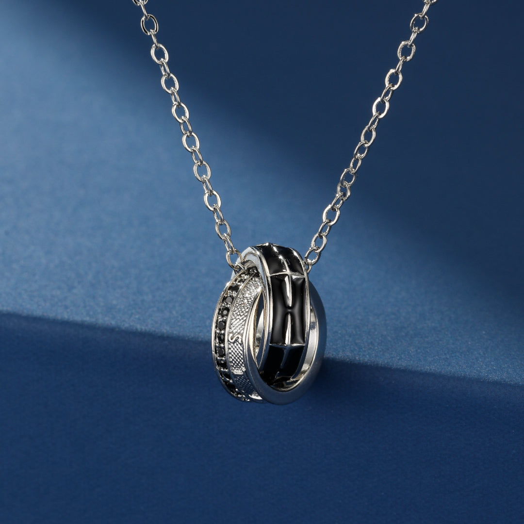 Collier Homme Infini – Cercle des Étoiles, Argent 925