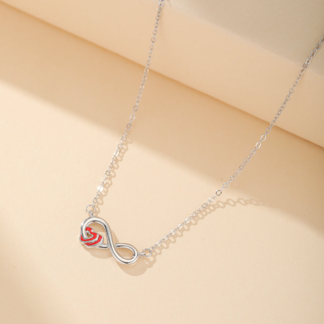 Collier Infini – Cœur Éternel, Argent 925