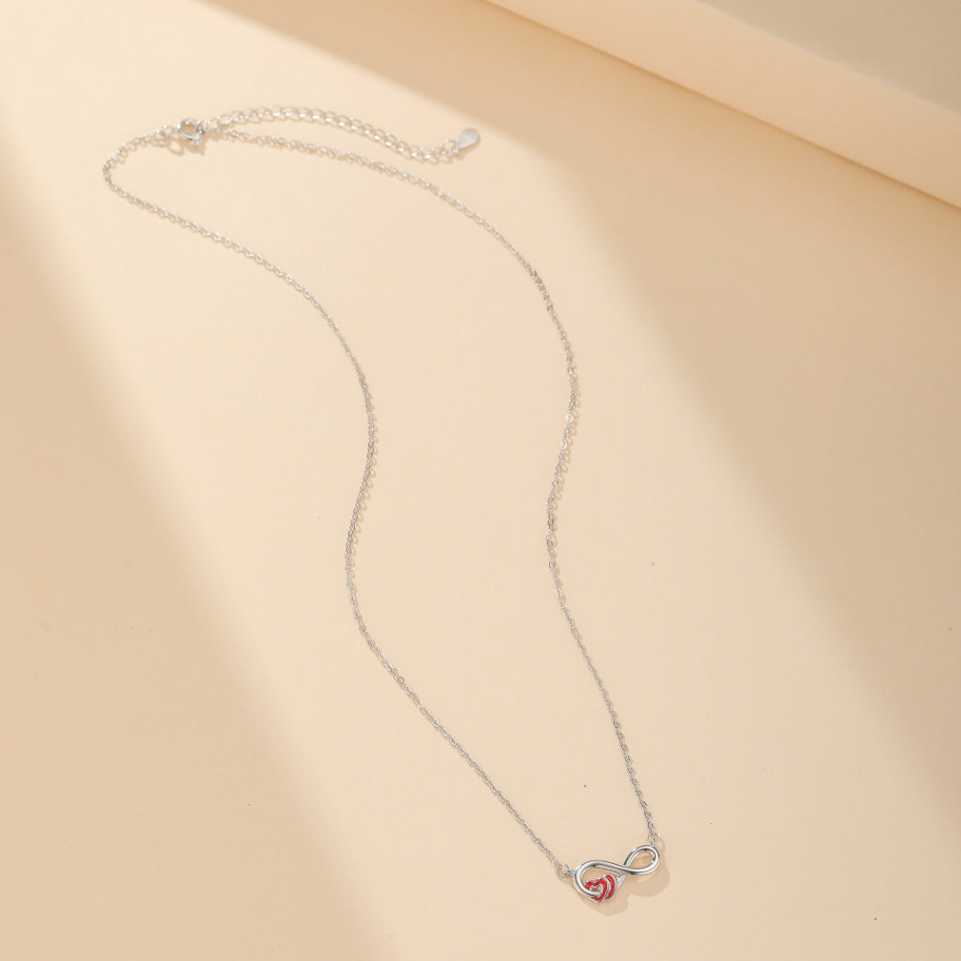 Collier Infini – Cœur Éternel, Argent 925