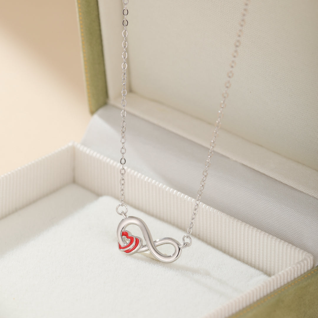 Collier Infini – Cœur Éternel, Argent 925