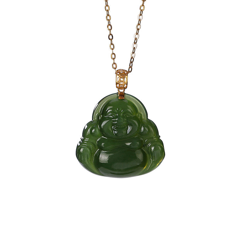 Collier Jade et Bouddha –  Bénédiction, Or 18K
