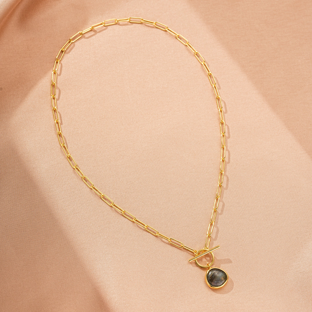 Collier Labradorite – Aura Mystique, Argent