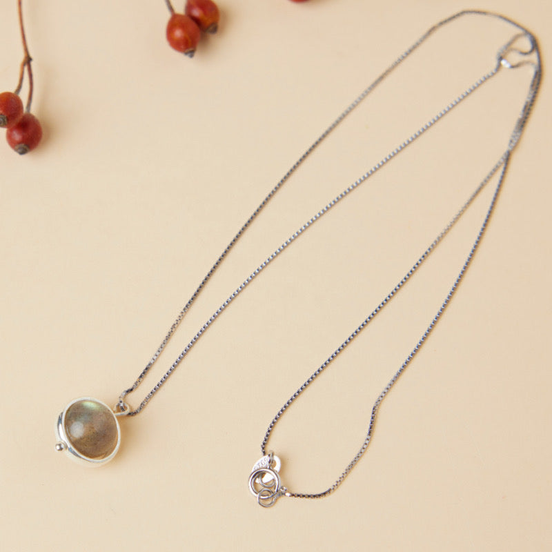 Collier Labradorite – Élégance, Argent