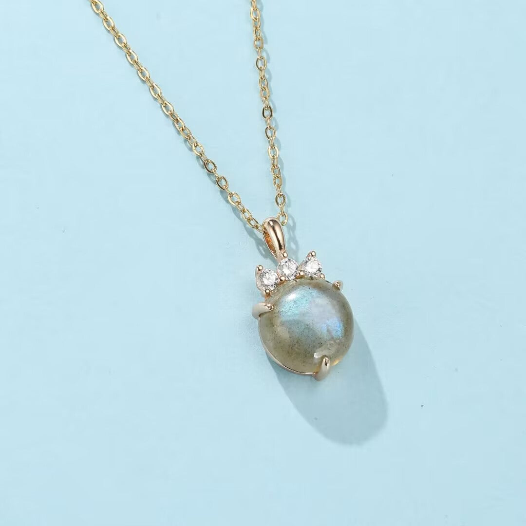 Labradorite Necklace – Storm Magic, Gold Plated Silver
