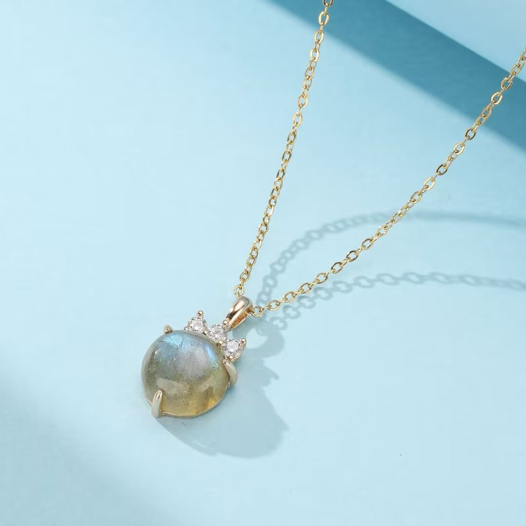 Labradorite Necklace – Storm Magic, Gold Plated Silver