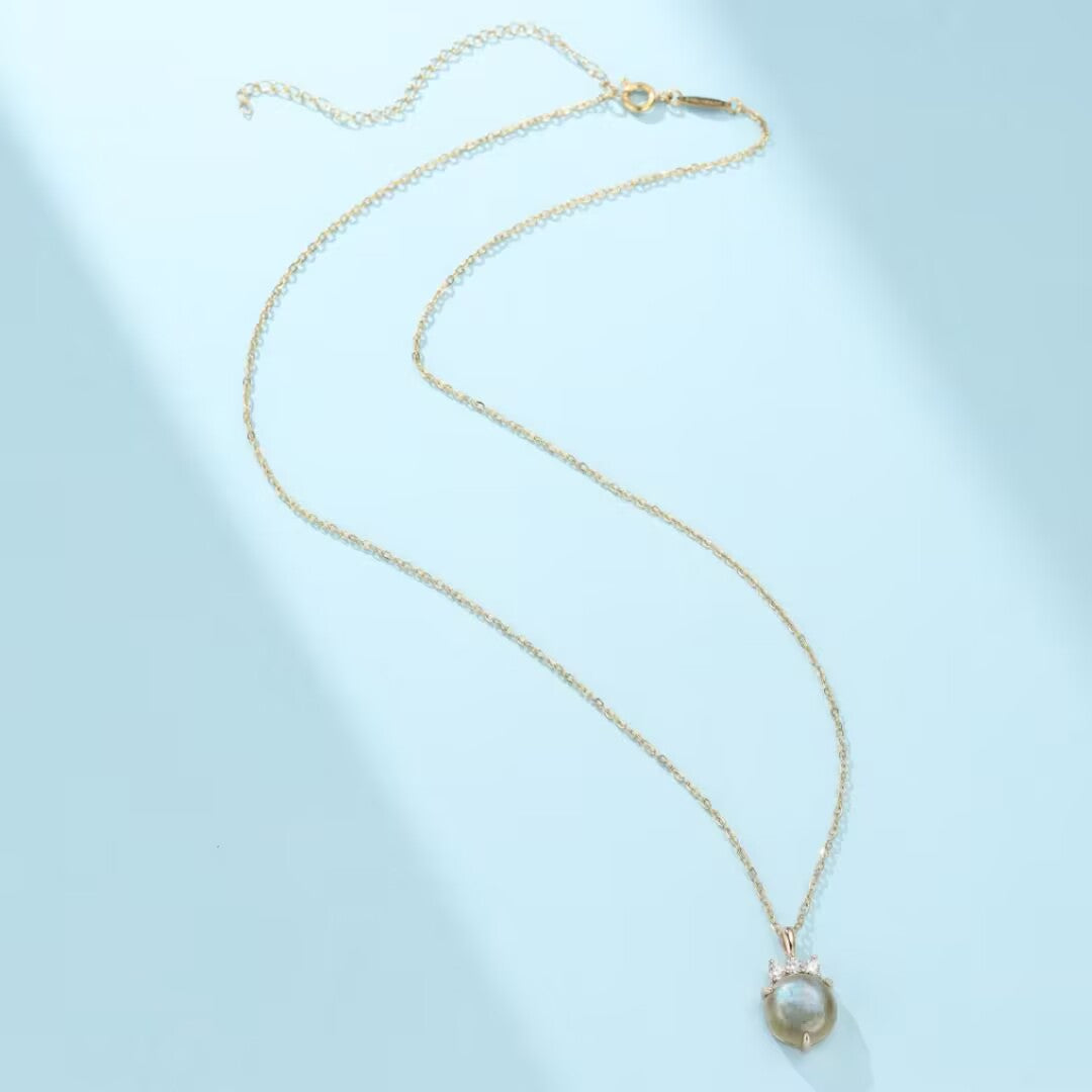 Labradorite Necklace – Storm Magic, Gold Plated Silver