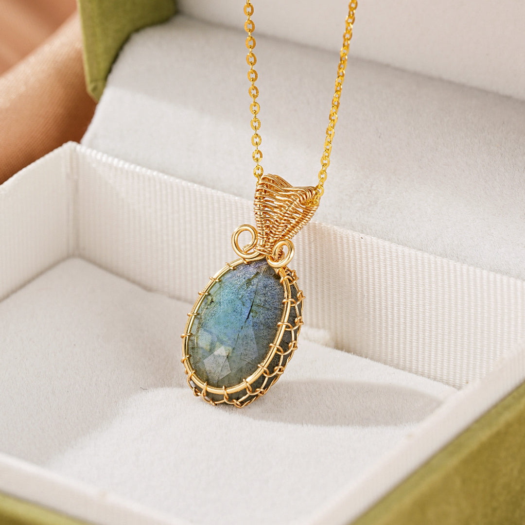 Collier Labradorite – Talisman Tissé