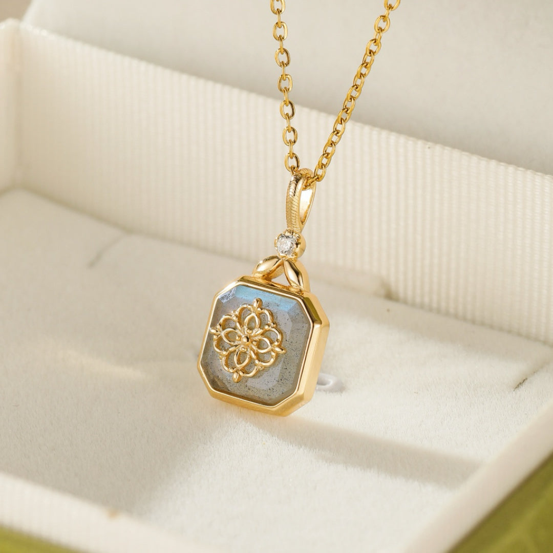 Labradorite Necklace – Vitality, Gold Plated Silver