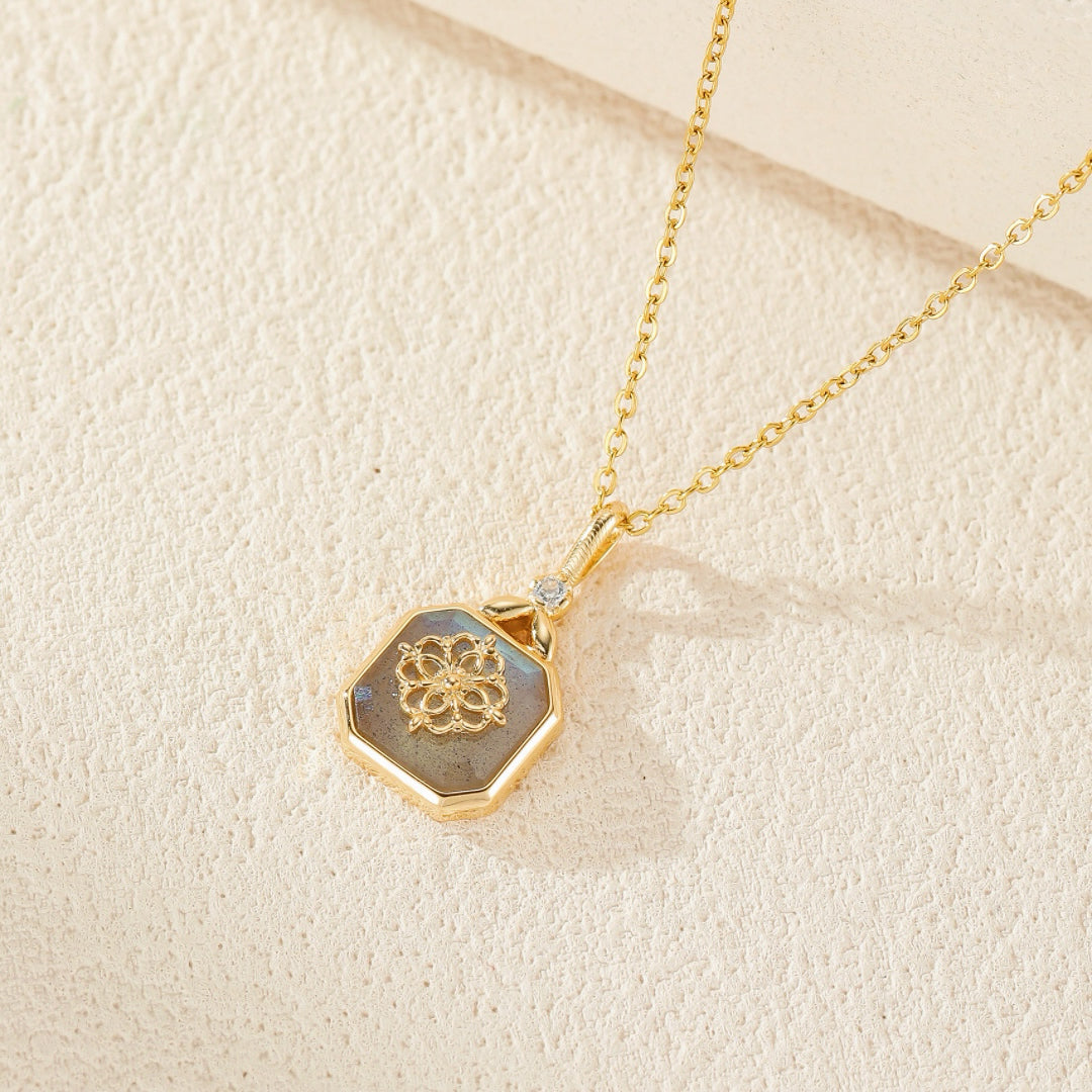 Labradorite Necklace – Vitality, Gold Plated Silver