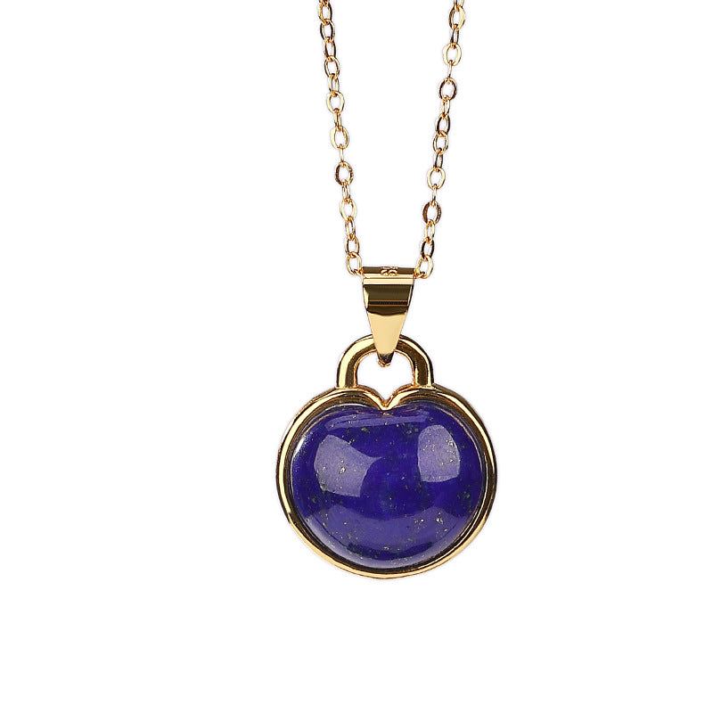 Lapis Lazuli Necklace – Apple, Gold Plated Silver