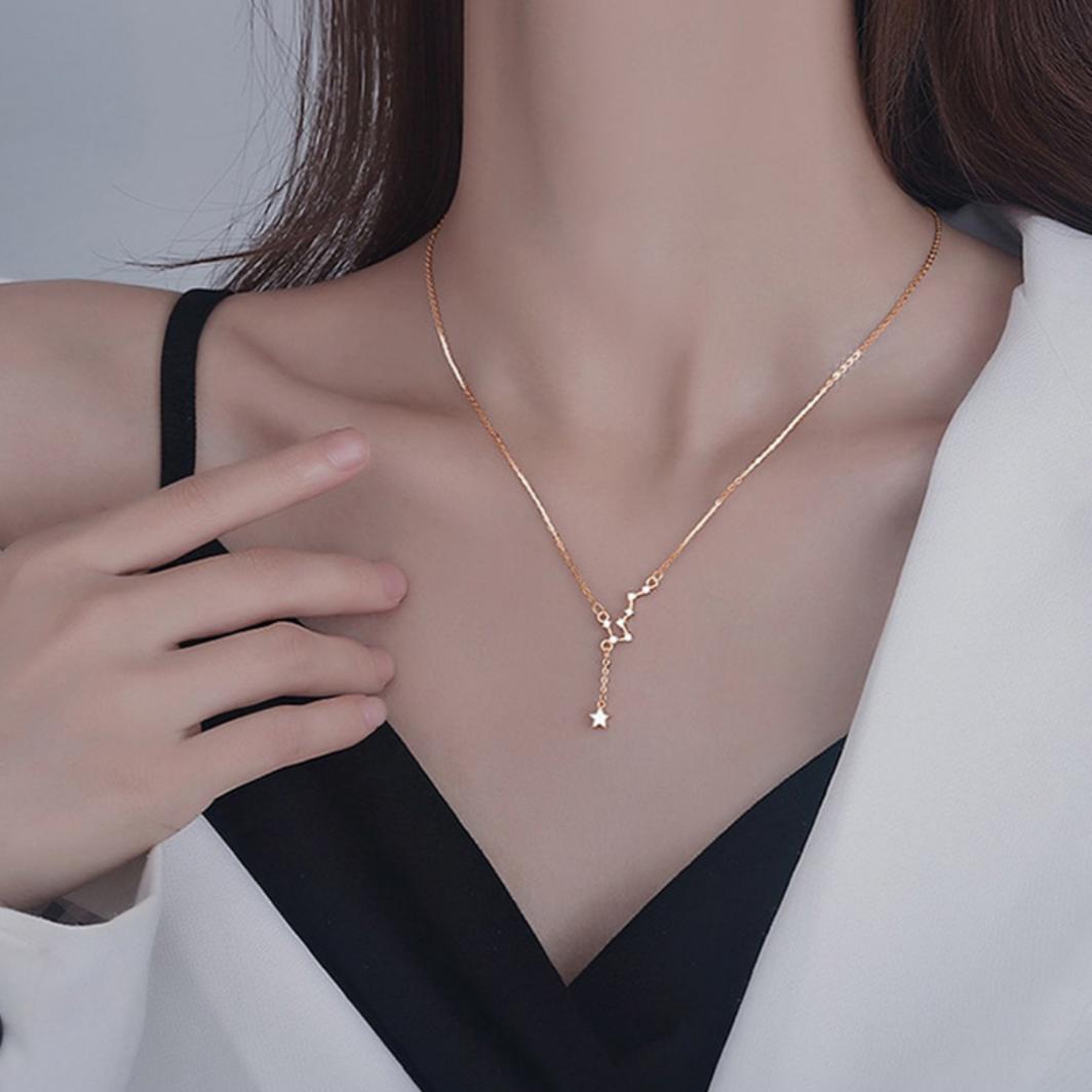Collier Lune et Étoile – Septentrion, Argent Pur 999