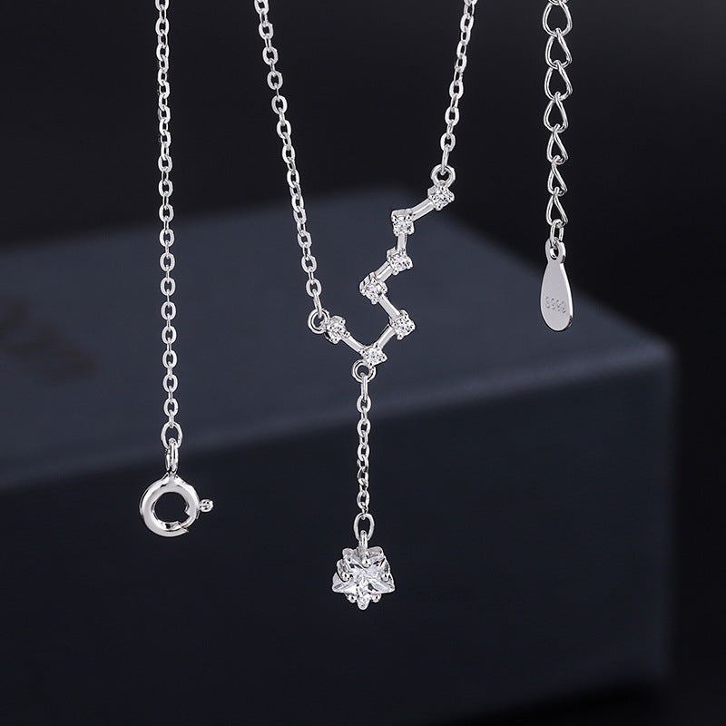 Collier Lune et Étoile – Septentrion, Argent Pur 999