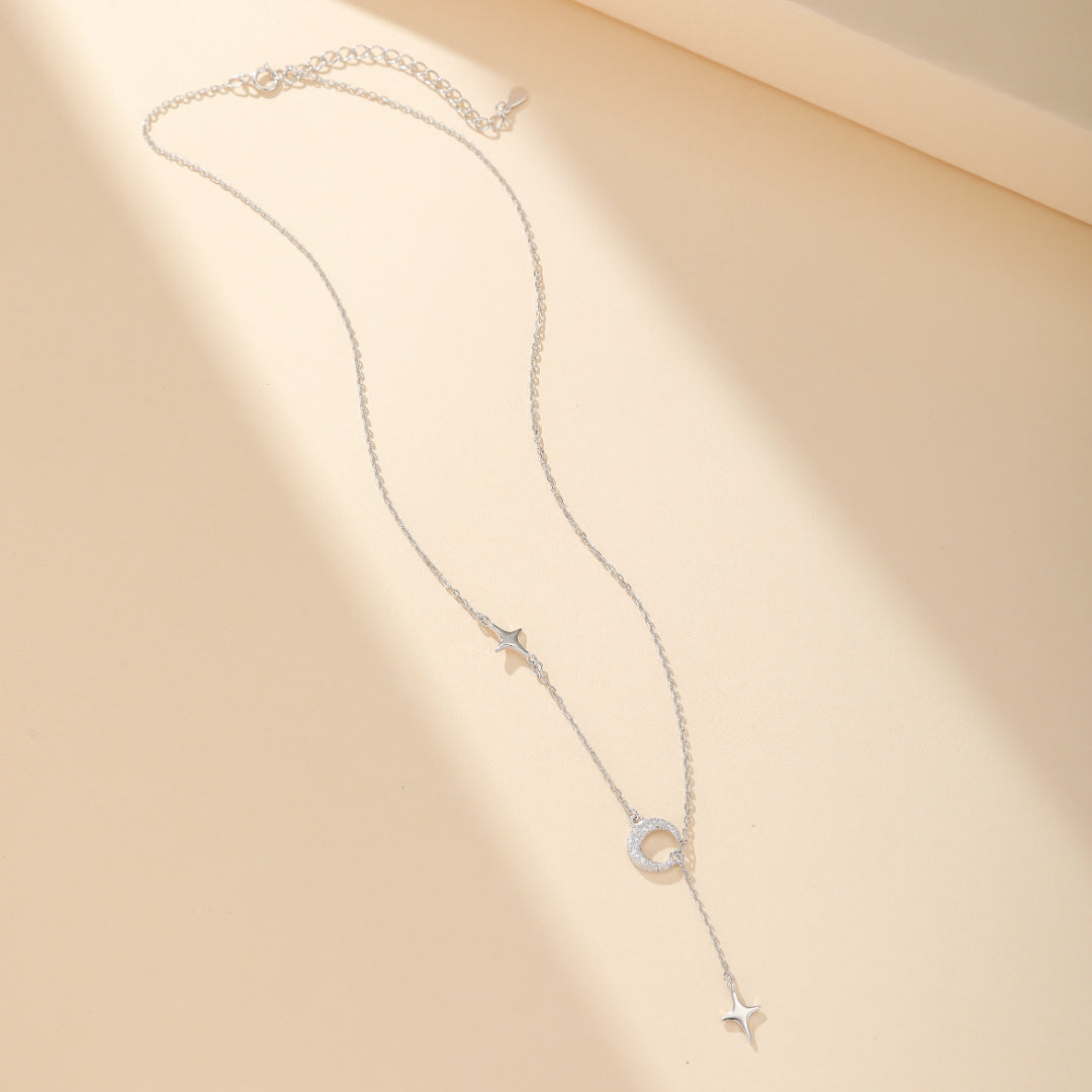 Collier Lune et Étoile – Symphonie Astrale, Argent 925