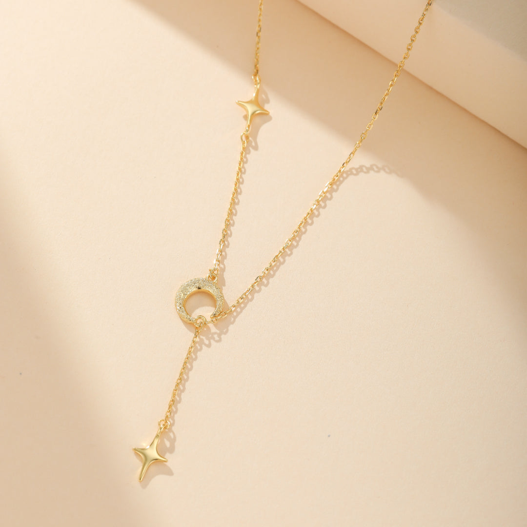 Collier Lune et Étoile – Symphonie Astrale, Argent 925