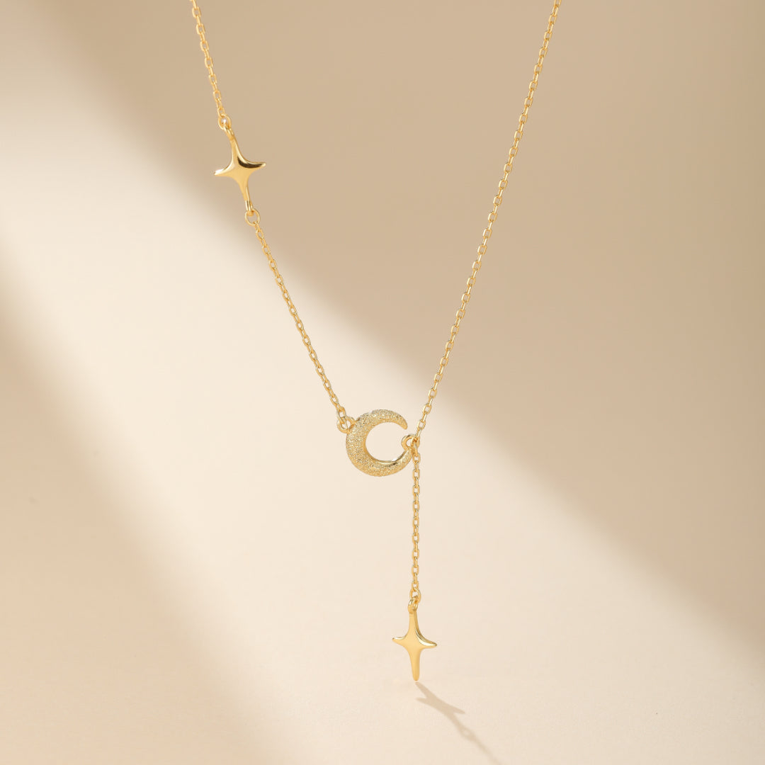 Collier Lune et Étoile – Symphonie Astrale, Argent 925