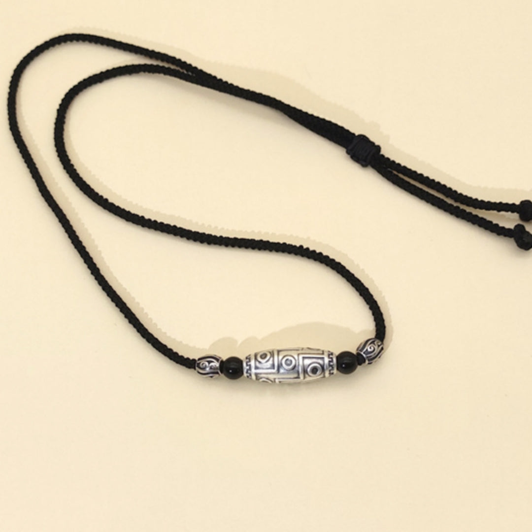 Collier Obsidienne – Œil Céleste, Argent