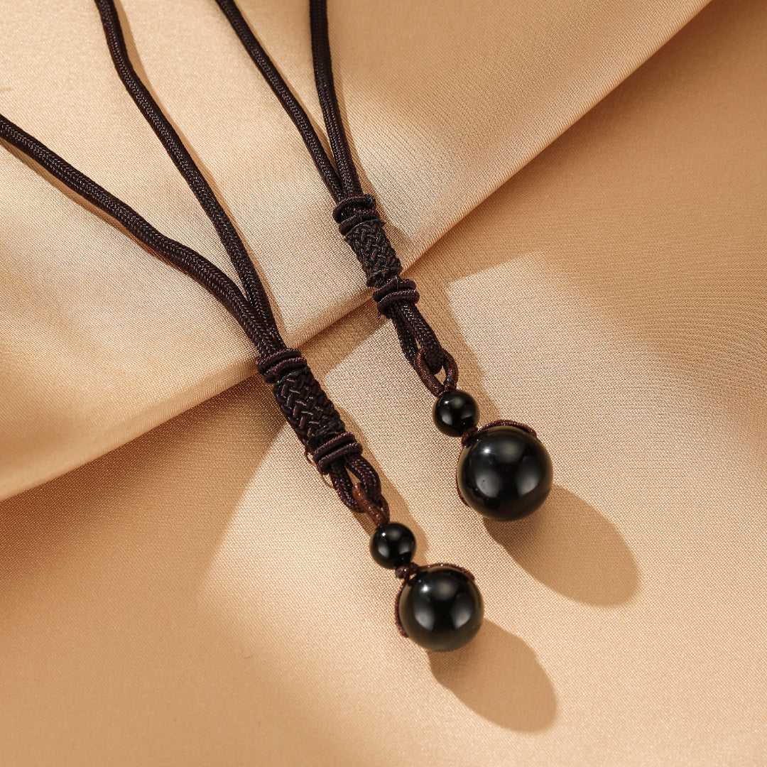 Obsidian Necklace – Protective Sphere