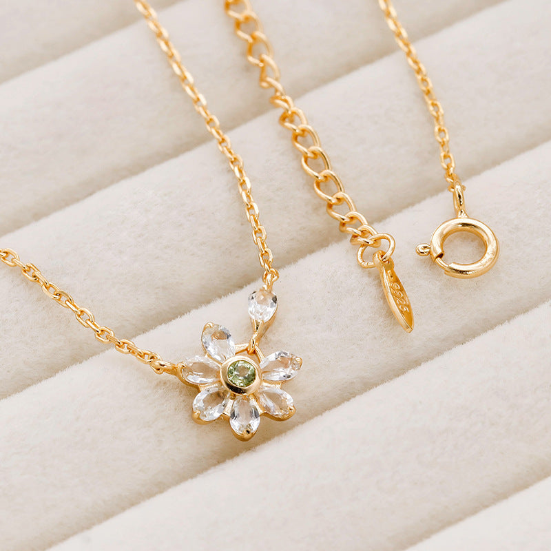 Peridot and Topaz Necklace – Eternal Vows, Gold Plated Silver