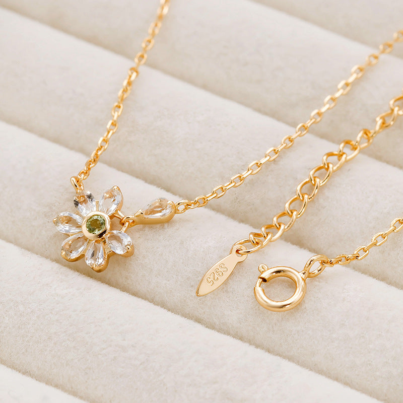 Peridot and Topaz Necklace – Eternal Vows, Gold Plated Silver