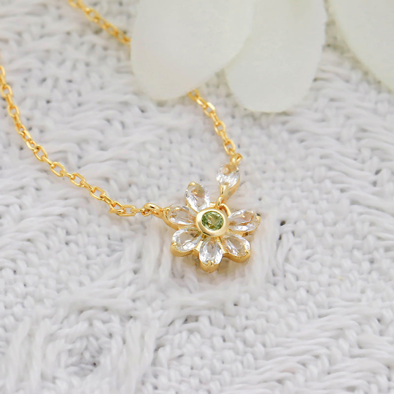 Peridot and Topaz Necklace – Eternal Vows, Gold Plated Silver