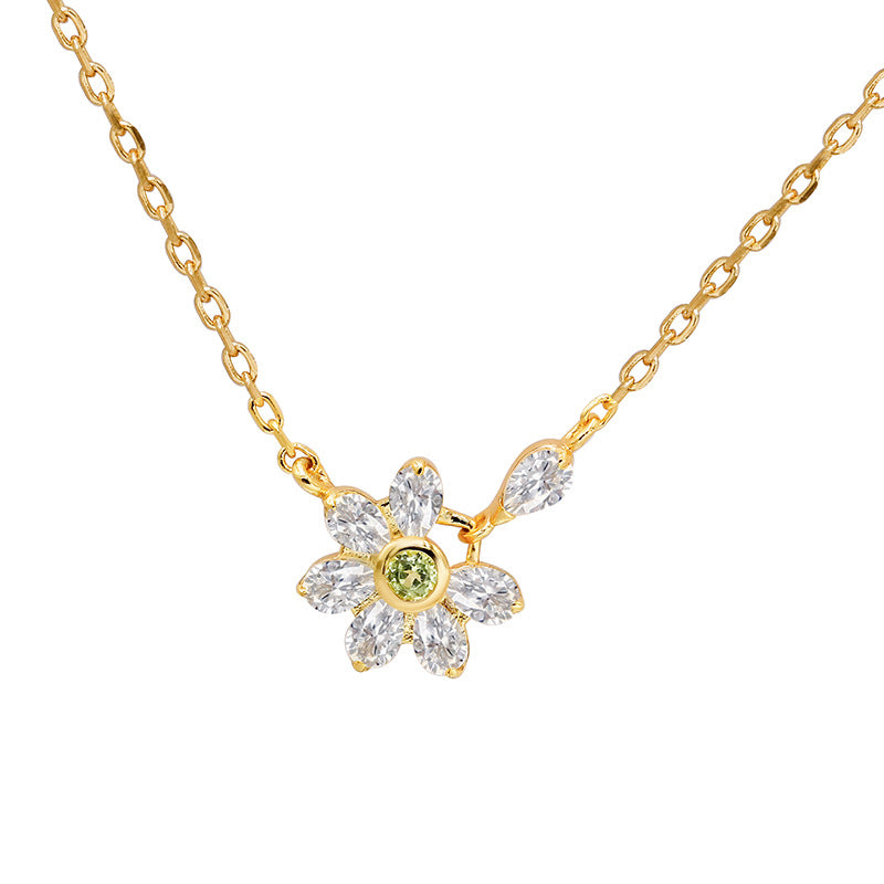 Peridot and Topaz Necklace – Eternal Vows, Gold Plated Silver