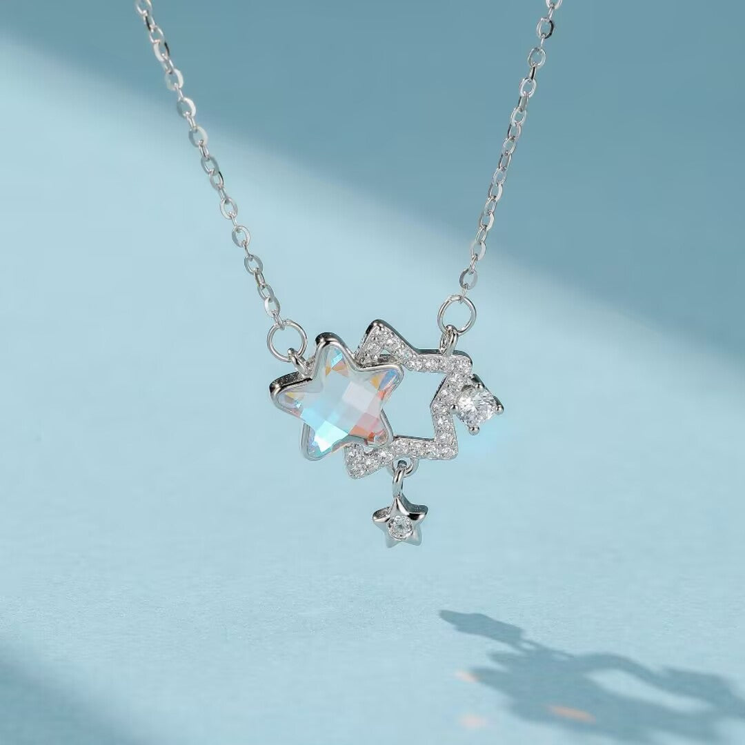 Collier Pierre de Lune – Séléné Sacrée, Argent Plaqué Or