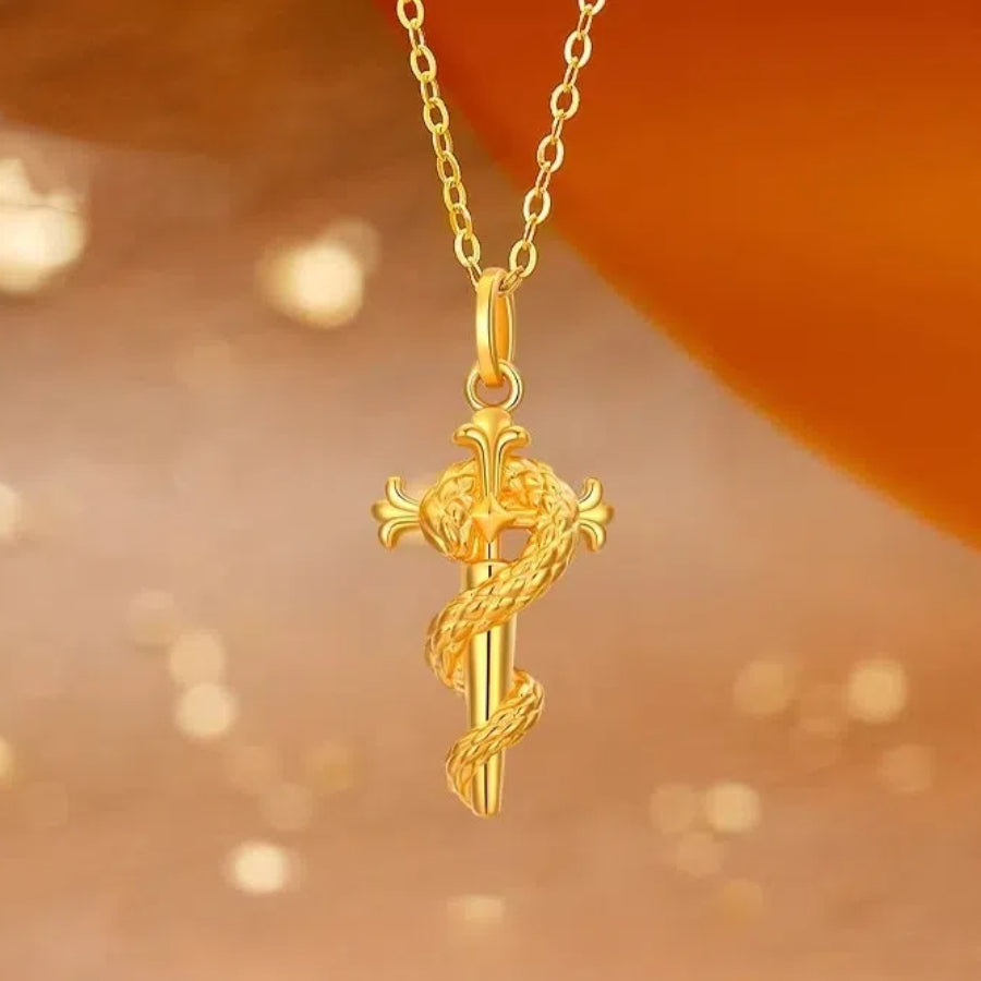 Collier Serpent – Force Éternelle, Or 24K ou Argent