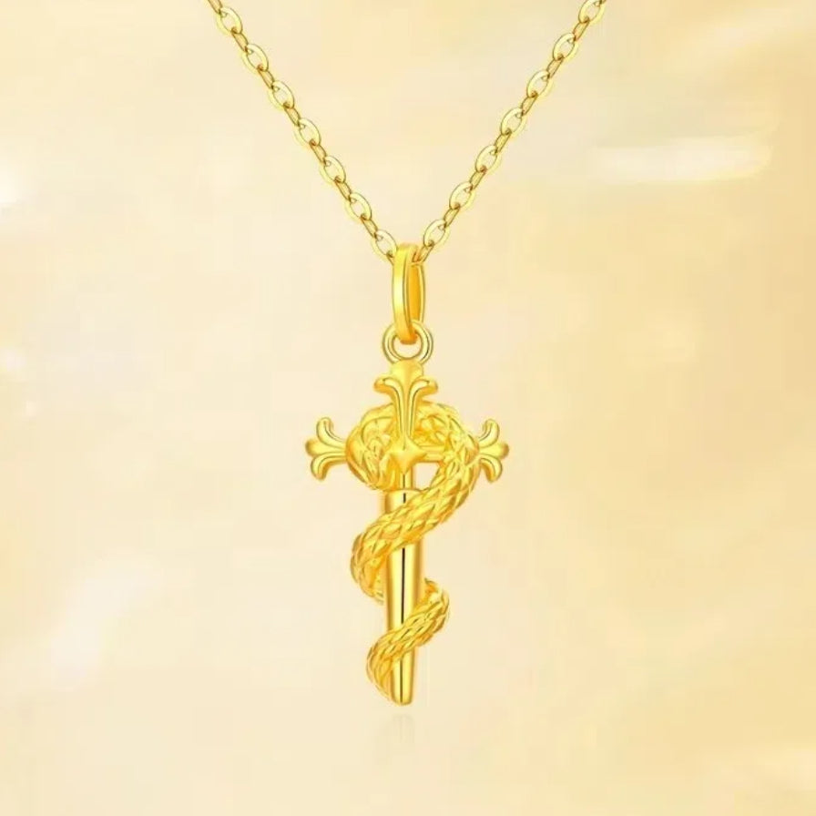 Collier Serpent – Force Éternelle, Or 24K ou Argent