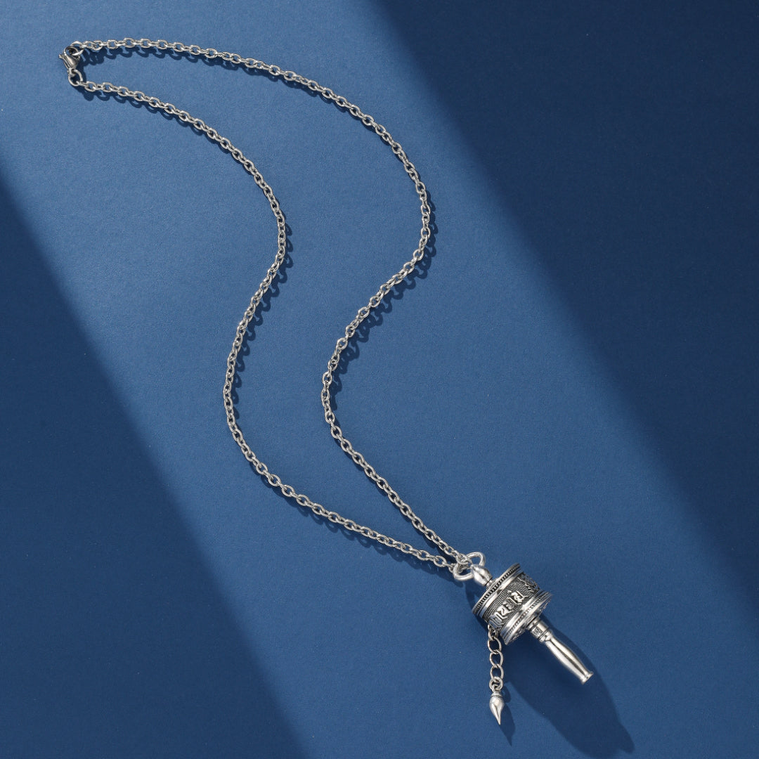 Collier Six Mantras Ouvrable – Roue de Sagesse, Argent 925