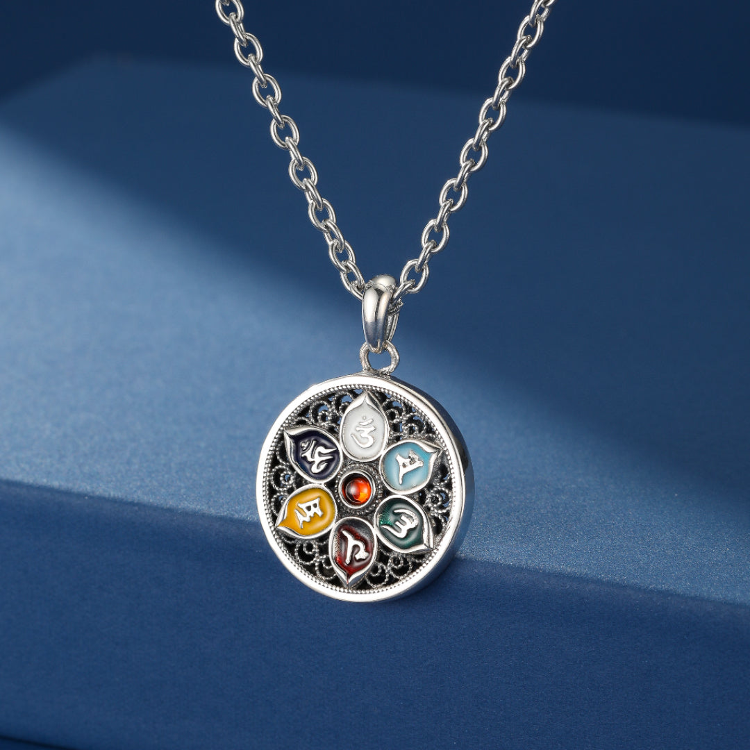 Collier Six Mantras – Protection Énergétique, Argent 925