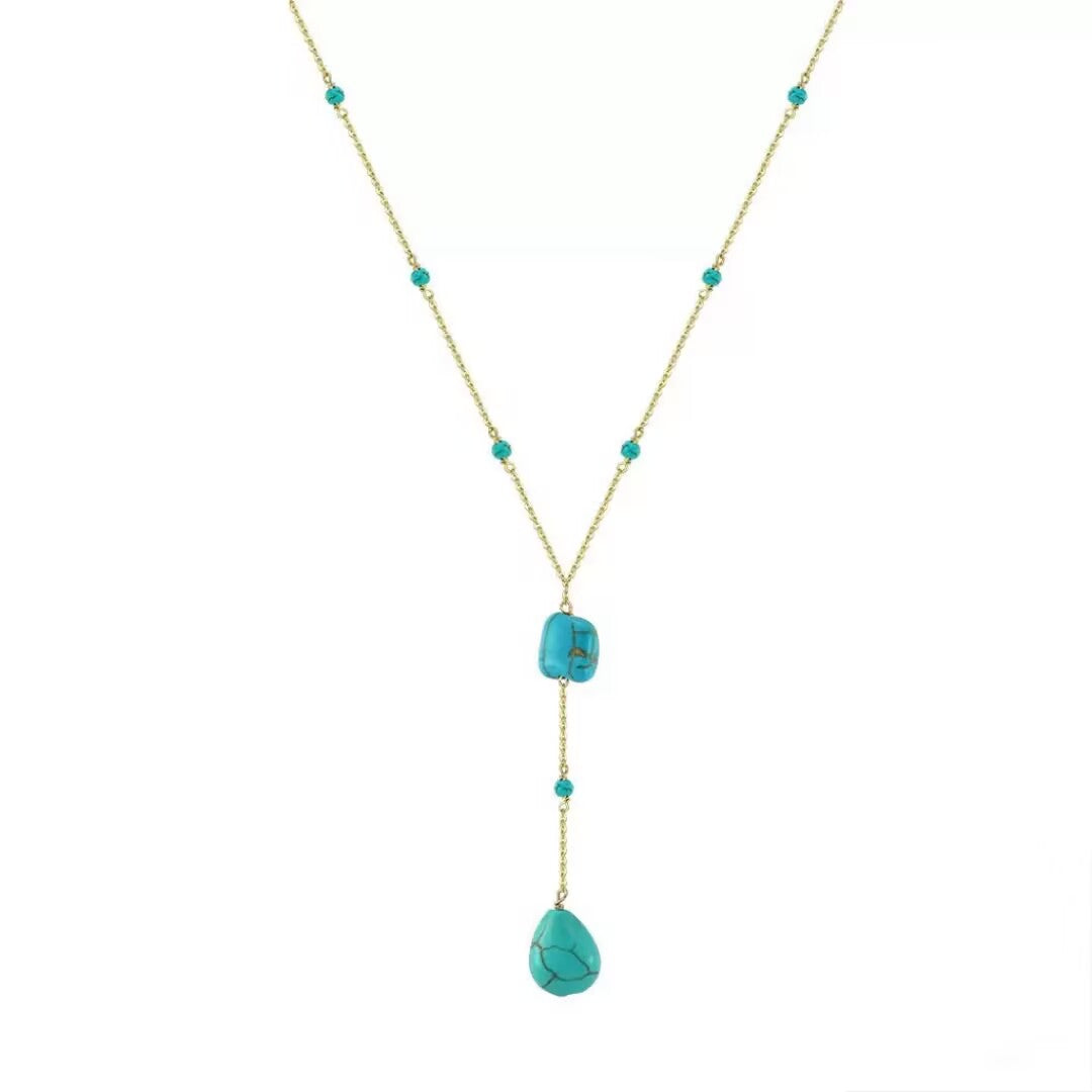 Turquoise Necklace – Summit Amulet, Silver